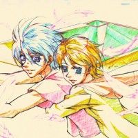 Dessin Van et Hitomi de Escaflowne