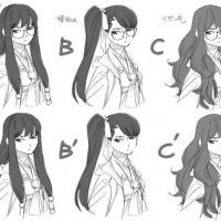 Dessins de filles avec et sans les lunettes
