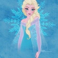 Fanart Elsa La Reine des Neiges par David Kawena