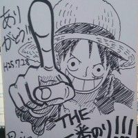 Shikishi de One Piece. Son possesseur est un sacré veinard!