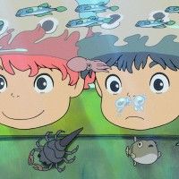 Ce soir c'est Ponyo sur la falaise sur Arte. Je m'entraine à manger mes popcorns avec mes pieds