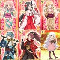 Les filles de Magica Madoka célèbrant le Setsubun