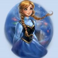 sublime fanart d'anna dans la reine des neiges de l'artiste kimii