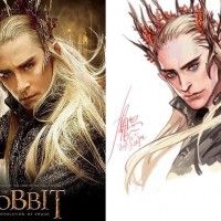 Fanart de Thranduil, elfe roi de la Forêt Noire et père de Legolas dans Le Hobbit 2 par YiLee