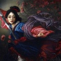 Peinture à l'huile Mulan par Heather Theurer