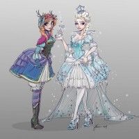 Et si les robes d'Anna et Elsa La Reine Des Neige étaient plus courtes?