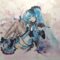 Miku Hatsune en porte-jarretelles