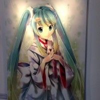 Miku Hatsune en kimono par Kei