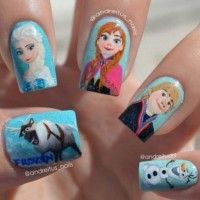 Nail art La Reine Des Neiges