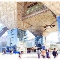 Le Big Sight avec Waterlogue. C'es là où s'expose le Comicket, le plus grand supermarché de doujinshis au Japon.