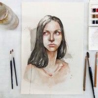 Sublime portrait à l'#aquarelle