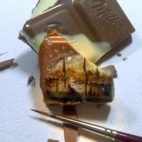 Peinture sur du chocolat