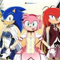 Sonic se cosplay en magica puella madoka