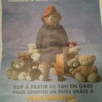 Adopter un ours grâce à #Paddington demain à la gare du nord à 10 h