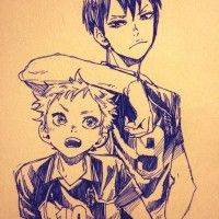 Dur dur d'être petit au volley ! Fanart #Haikyu par nagigola.