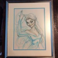 Illustration Elsa La Reine des Neiges par J. Scott Campbell #Frozen