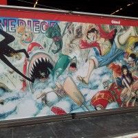 Fresque #OnePiece à #JapanExpo. Photographié le matin avant que le public n'entre.