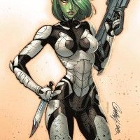 Illustration #Gamora par J.Scott Campbell #LesGardiensDeLaGalaxie