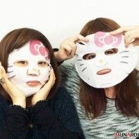 Un masque de beauté Hello Kitty pour faire peur ?