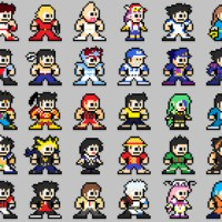 Nos persos de #Mangas version #PixelArt