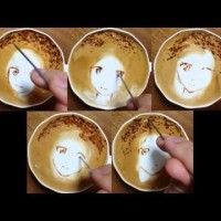 Shirobako en Latte art