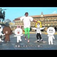 JONTE danse sur la musique de GReeeeN, l'opening de l'animé Line Town