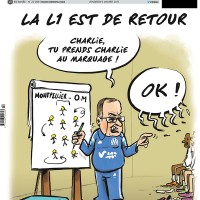 #Léquipe soutient #CharlieHebdo avec ce dessin