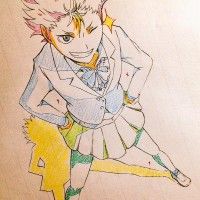 Qu'est ce qu'il fait en jupe ? #Haikyuu