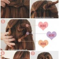 Tuto pour comment faire un coeur avec vos cheveux Saint Valentin #Tutoriel #Coiffure