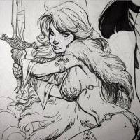 #Encrage Red Sonja par J Scott Campbell #Dessin