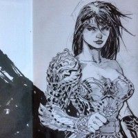 #Dessin encré de #WonderWoman par #JimLee