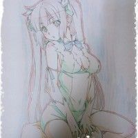 #Dessin de la déesse #Hestia par chamarusaku  aux crayons de couleurs #CrayonDeCouleurs