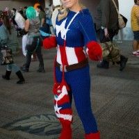 #Cosplay de #CaptainAmerica tout en laine!