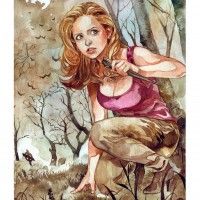 Jolie dessin à l'aquarelle de buffy et les vampires par Andre Jen