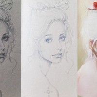 #Dessin #Portrait fille par Orry Lee