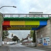 Pont décoré en Lego