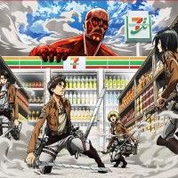 #LAttaqueDesTitans au convenience store Seven Eleven au Japon #ShingekiNoKyojin