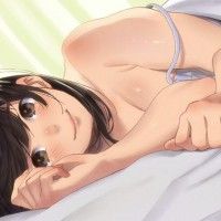 #Dessin charmant d'une fille au lit. Je veux me réveiller comme ça et vous?