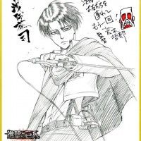 #Shikishi Levi Rivaille #LAttaqueDesTitans #ShingekiNoKyojin #DessinSurShikishi