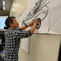 #JimLee finissant son #Dessin de la #Batmobile #Batman #Comic #DcComics #Artiste