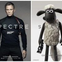 Affiche détournée de Spectre avec #ShaunLeMouton