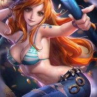 #Dessin #Fanart Nami #OnePiece par #Sakimichan