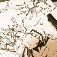 #Encrage #Dessin #Robot par Golby_mkII au feutre noir Mangaka Flexible http://www.tvhland.com/boutique/assortiment-4-feutres-mangaka-flexibl... [lire la suite]