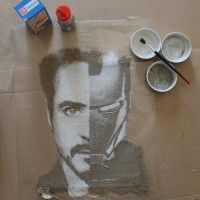 #Dessin #Portrait Iron-Man #TonyStark avec du sel et poivre. #IronMan