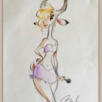 #Dessin de la gazelle de #Zootopie pour la chanteuse Shakira