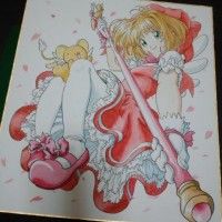 ##DessinSurShikishi #CardCaptorSakura aux #Feutres #Copic http://www.tvhland.com/boutique/shikishi-board.html