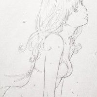 #Dessin crayon fille maillot de bain plage été par #KubonouchiEisaku #Mangaka