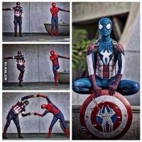 Résultat de la fusion de #CaptainAmerica avec Spider-Man #Spiderman