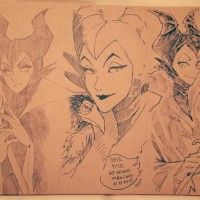 Dessin sketch #Croquis #Maléfique Maleficient #Disney http://www.tvhland.com/boutique/papier-dessin-bd-manga.html