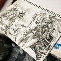 #Dessin sur carnet à spirale par yumenoley http://www.tvhland.com/boutique/papier-#Dessin-bd-manga.html